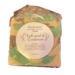 Tealwood and Cardamom  handcrafted soap.​